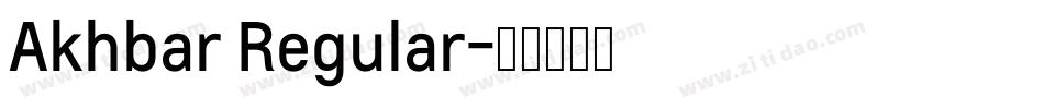 Akhbar Regular字体转换